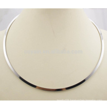 Wholesale Bulk Stainless Steel Simple Silver Choker Necklace Open